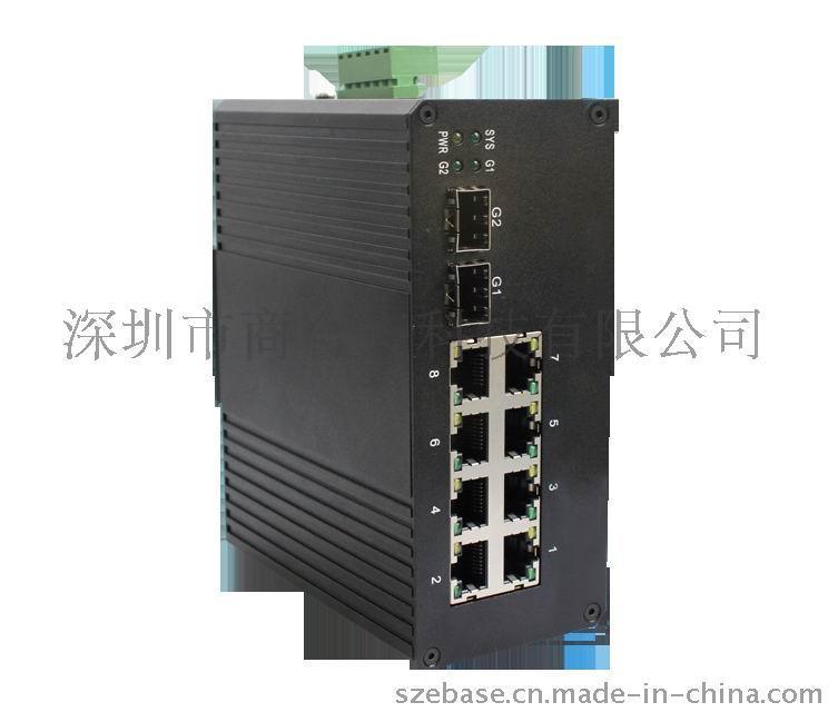 8口网管型工业以太网交换机E-640G-2F-8T