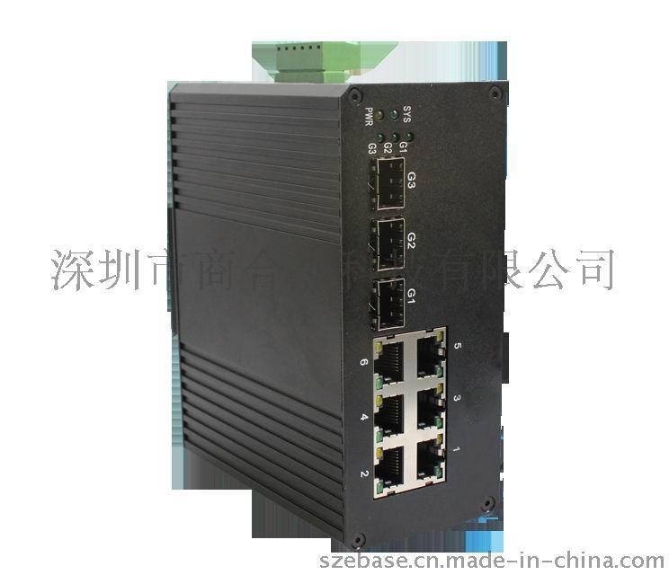 6口网管型工业以太网交换机E-640G-3F-6T